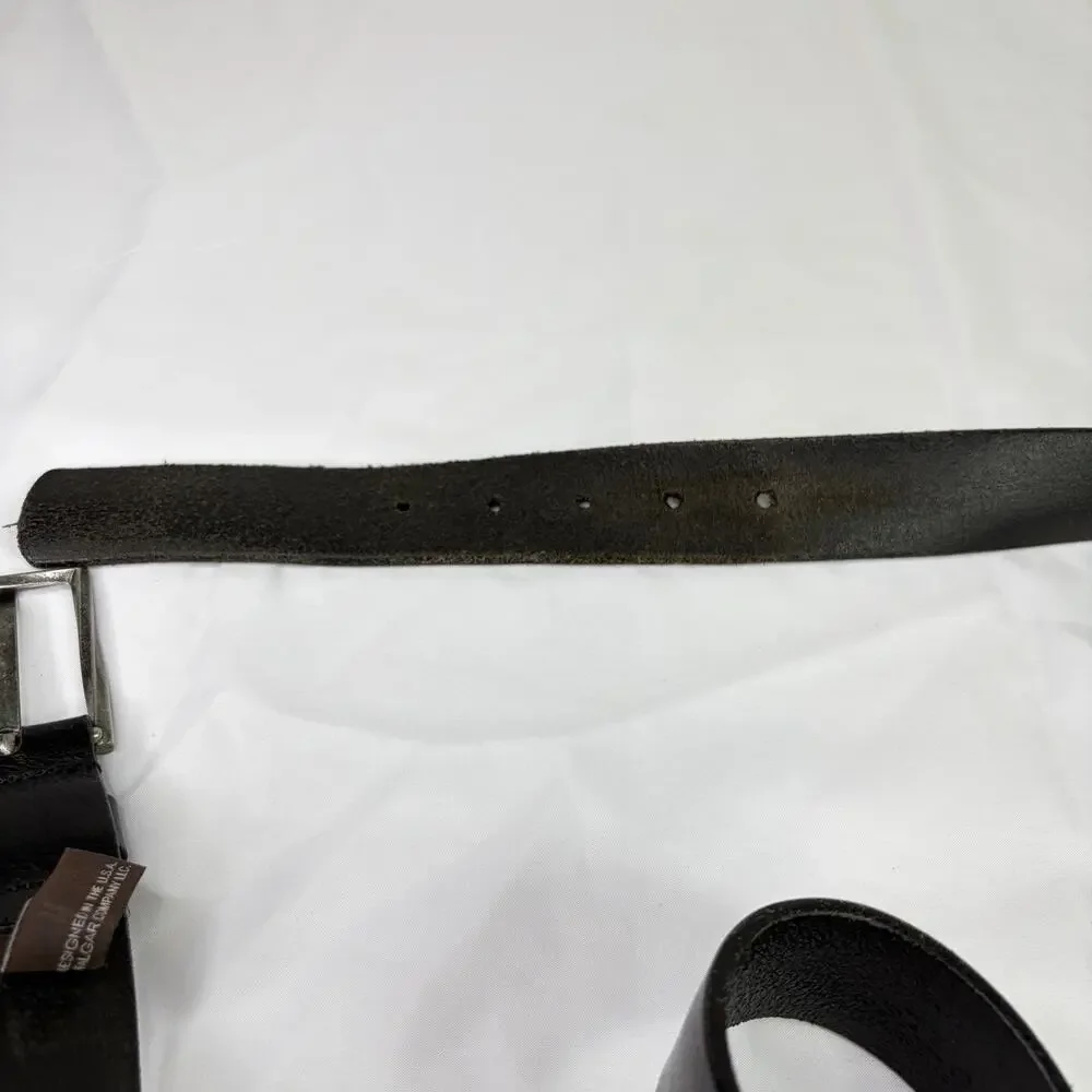 Trafalgar Carrollton Black Italian Leather Waist Belt Men’s Size 42 Made Italy